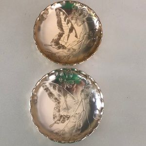 Vintage Arthur Armour hammered aluminum gold bowls